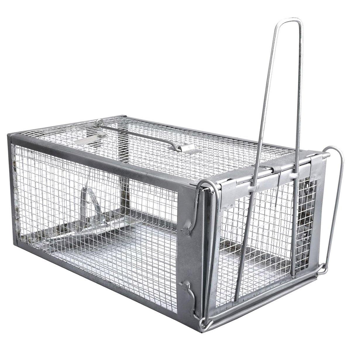Humane Rat Trap Cage Live 1 Door Animal Catch Pest Rodent Mouse Bait Control Box