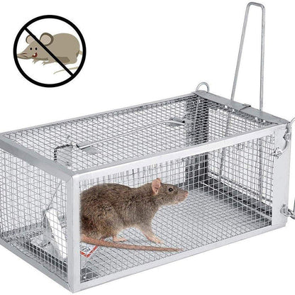 Humane Rat Trap Cage Live 1 Door Animal Catch Pest Rodent Mouse Bait Control Box