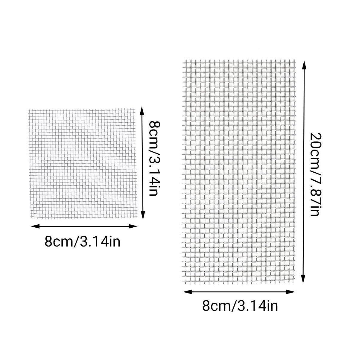 10pcs Stainless Steel Wire Mesh for Water Plants Fish Tank Aquarium Decoration - 8x8cm