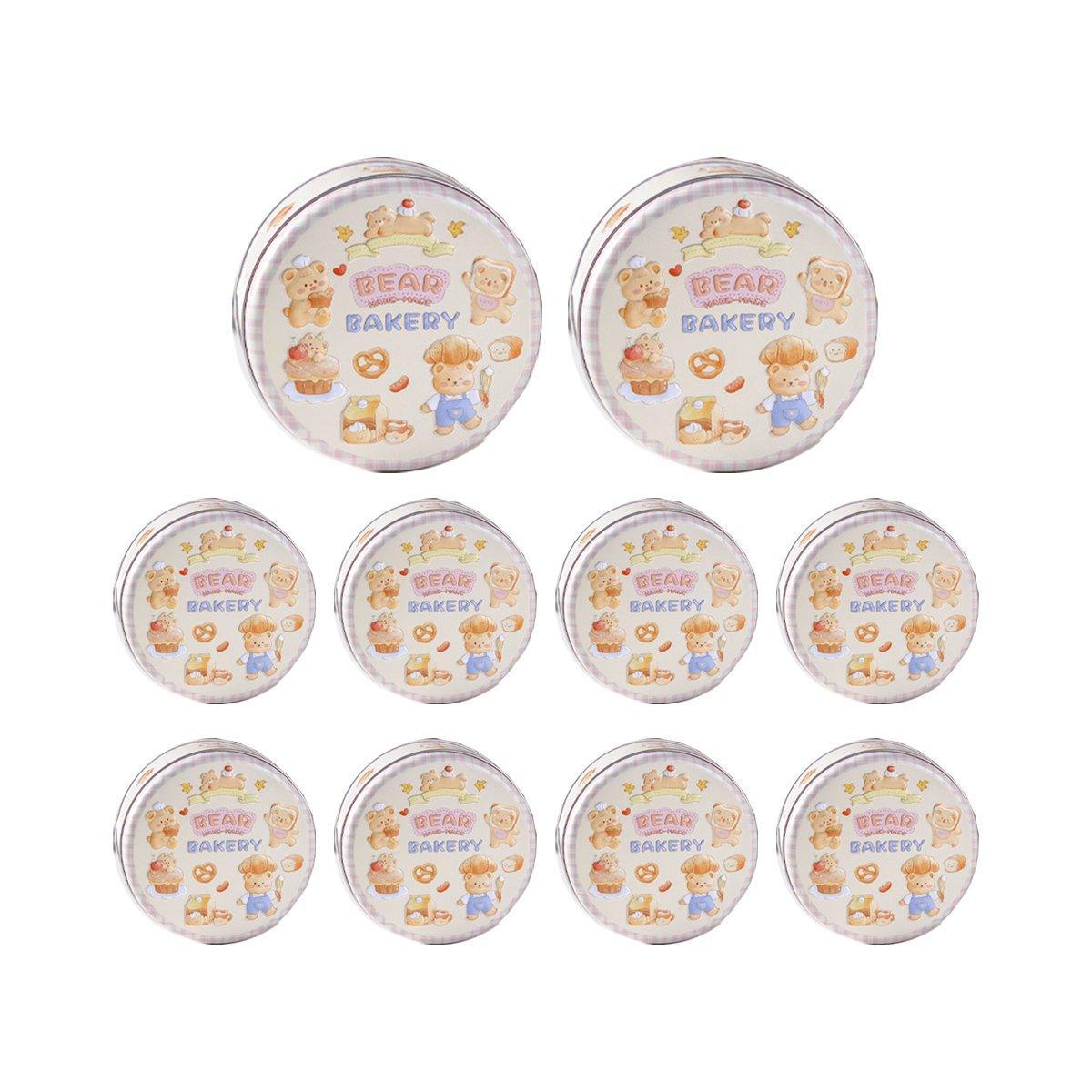 10PCS Cookie Tin Box Metal Biscuit Gift Box Candy Packaging Dragon Year Baking - Carrot Rabbit