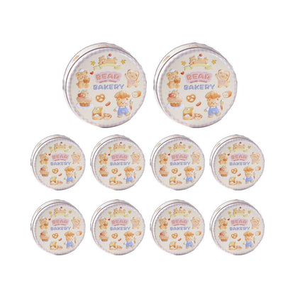 10PCS Cookie Tin Box Metal Biscuit Gift Box Candy Packaging Dragon Year Baking - Carrot Rabbit