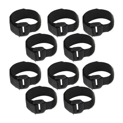 10pcs Rooster Anti Crow Collar Adjustable Nylon Neck Belt Poultry Sound Control - Black