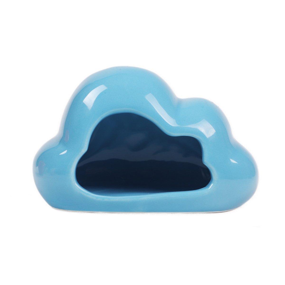 Ceramic Hamster Nest Shelter Landscaping Supplies Small Animal Hideout House - Cloud