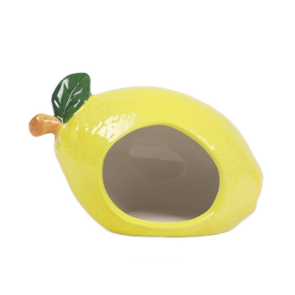 Ceramic Hamster Nest Shelter Landscaping Supplies Small Animal Hideout House - Strawberry