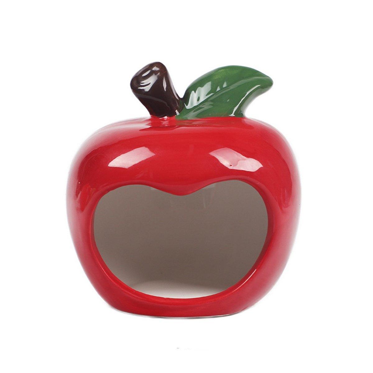 Ceramic Hamster Nest Shelter Landscaping Supplies Small Animal Hideout House - Watermelon