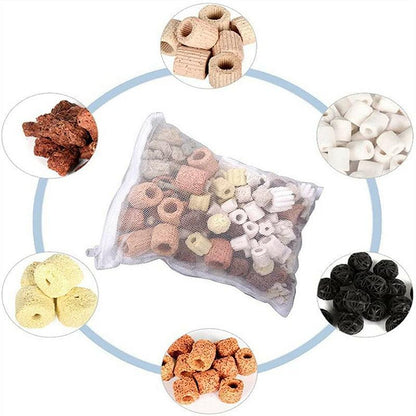 10Pcs Nylon Mesh Bags for Aquarium Pond Filter Media - 20CMx30CM