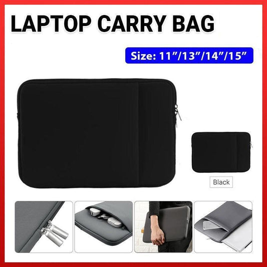 Black Laptop MacBook NoteBook Sleeve Bag Travel Carry Case Cover 13 14 15 16 Inch - 13Inch