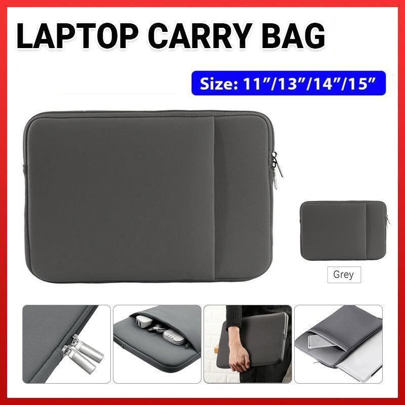 Grey Laptop Macbook Notebook Sleeve Bag Travel Carry Case Cover For 11 13 14 15 Inch Lap Top - 11Inch