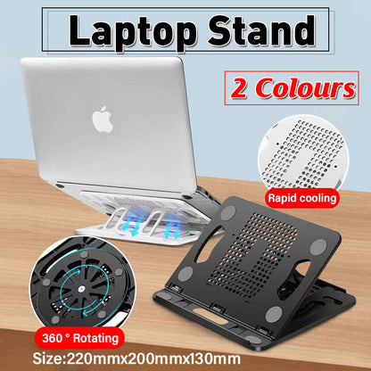 Portable Laptop Stand Foldable Adjustable Lazy Computer Desk - White