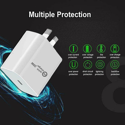 20W USB C Wall Charger Fast Charging Adapter Compatible with iPhone and iPad