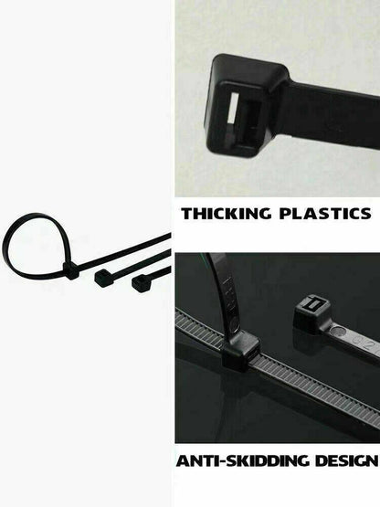 50X Cable Ties Zip Ties Nylon Uv Stabilised Black Cable Tie - 10*920mm White