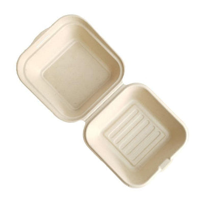 100X Disposable Eco-Friendly Bento Box Fruit Salad Hamburger Cake Packaging Box - Packing-White-4inches-100pcs