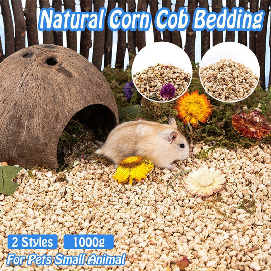 Plants Corncob Bedding Nest Pad for Hamster Rabbit Hedgehog Small Pet Supplies - Flower And Grass Corn Cob Litter