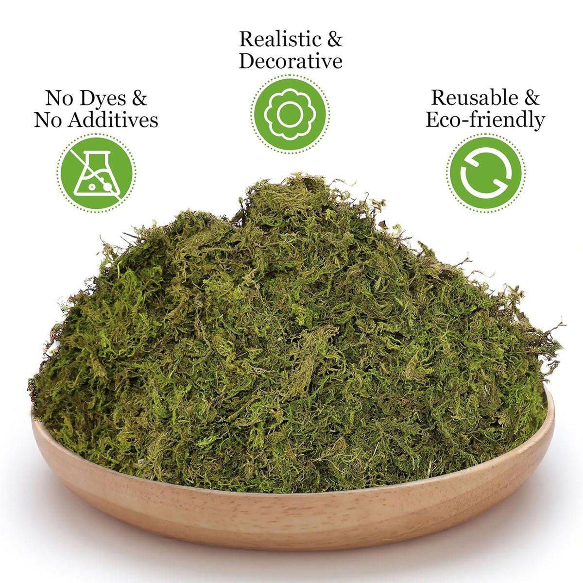 5pcs Natural Flower Grass Bedding Dried Moss Hamster Cage Decor Breeding Box