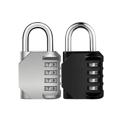 Combination-Lock 4 Digit Outdoor Waterproof Padlock,Gate,Locker,Hasp Number Lock - Black