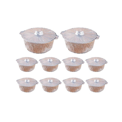 10PCS Duty Aluminum Foil Pots for Hotpot Camping Picnic Tinfoil field cutlery - 4000ml