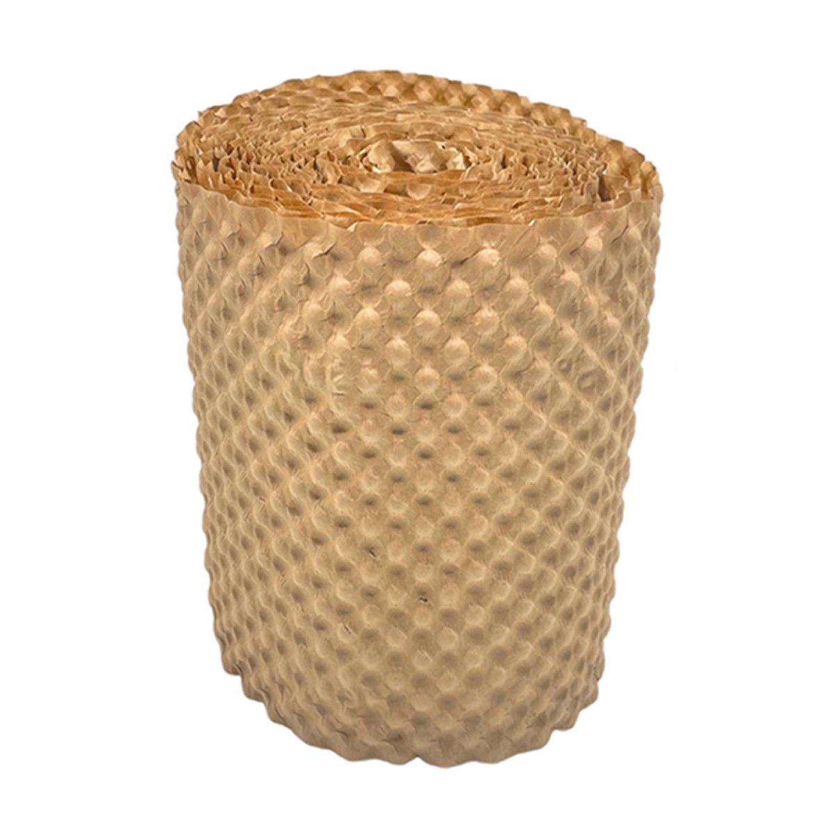 Cowhide Pressure Bubble Paper Roll Shock Absorbing Biodegradable Cushioning Wrap - 28x50m