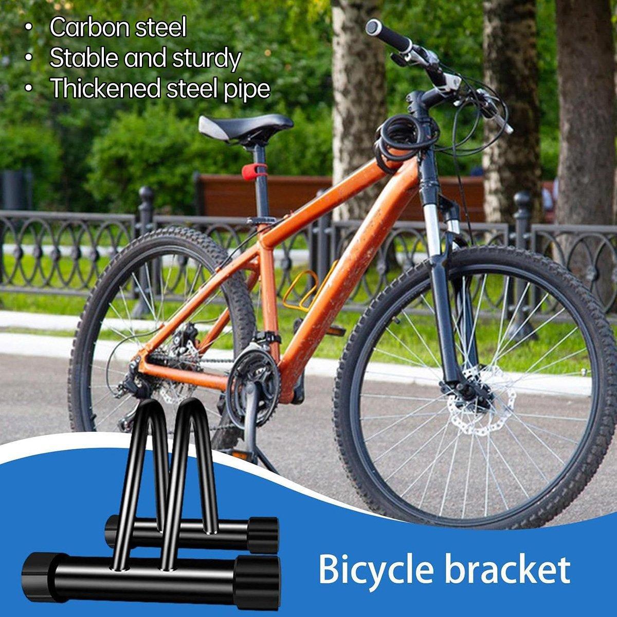 Parking Floor Bike Rack Bicycle Storage Steel Holder Portable Cycling Bike Stand