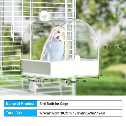 3in1 Parrot Bath Basin Bird Bathtub Cage or Accessory Pet Bird Feeder Water Bowl - Bathroom