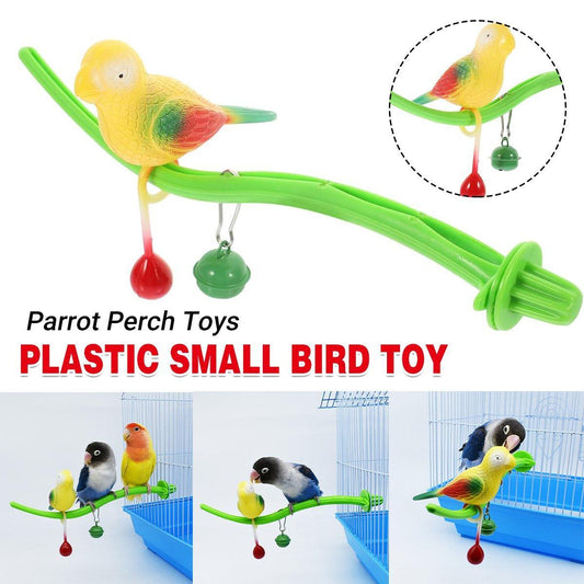 Parrot Relieve Boredom Stand Pole Rack Chew Play Simulation Fake Bird Cage Toys