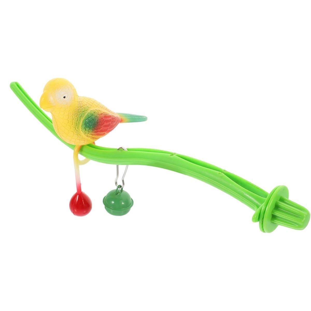 Parrot Relieve Boredom Stand Pole Rack Chew Play Simulation Fake Bird Cage Toys