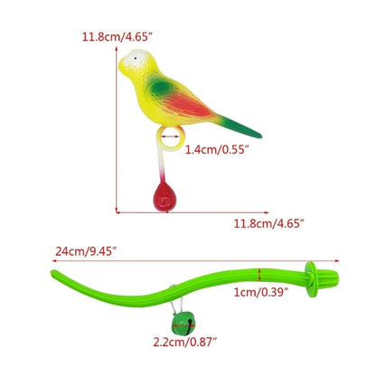 Parrot Relieve Boredom Stand Pole Rack Chew Play Simulation Fake Bird Cage Toys