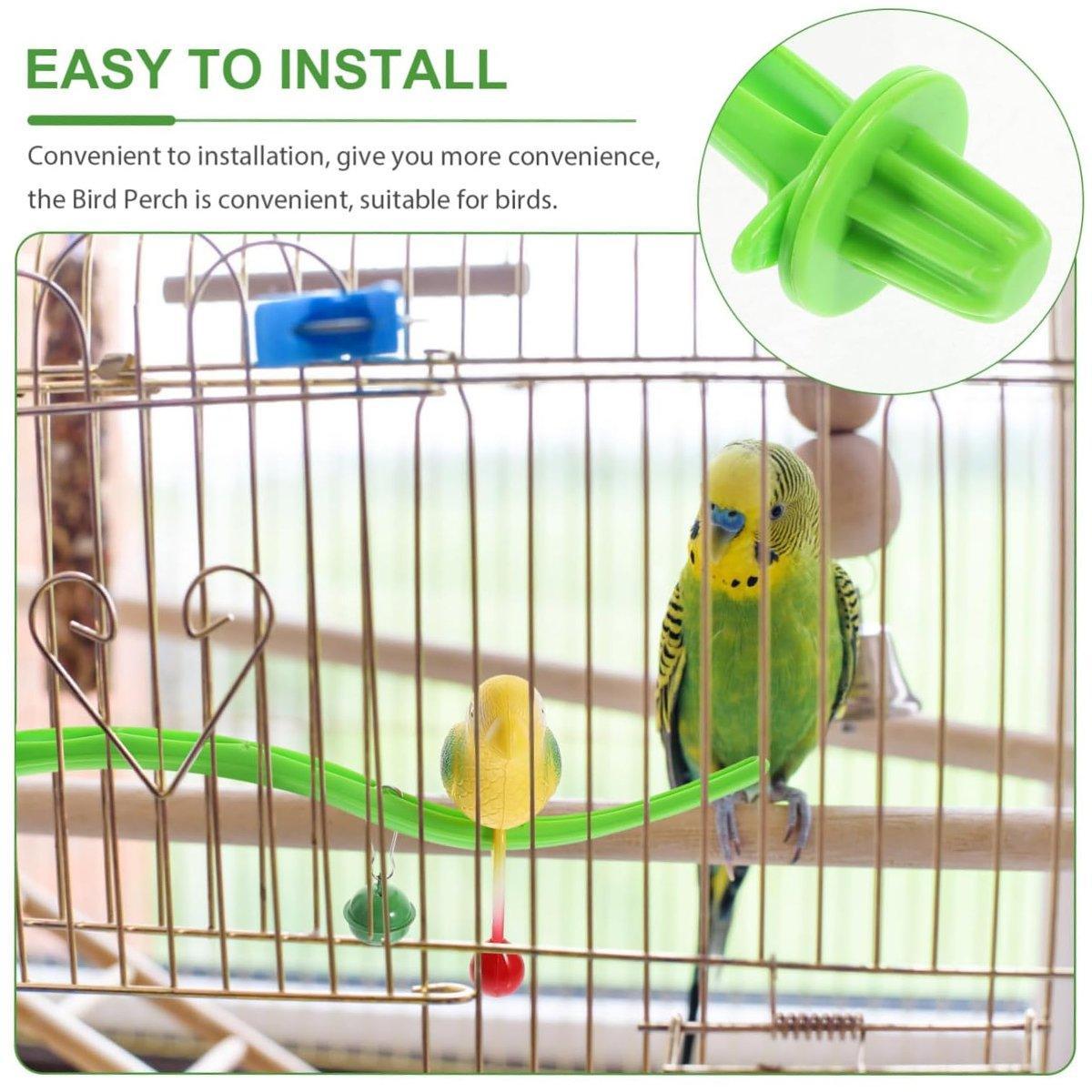 Parrot Relieve Boredom Stand Pole Rack Chew Play Simulation Fake Bird Cage Toys