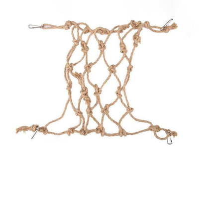 Hanging Climbing Net for Birds and Small Pets Cotton or Hemp Rope Cage Hammock - Cotton Rope