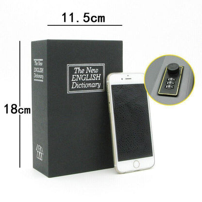 Dictionary Book Safe with Coded Lock Hidden Security Box for Money and Valuables