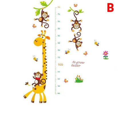 Removable Wall Height Chart Sticker Growth Measurement Ruler Decal for Wall Decor - A