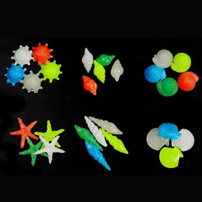 Pebbles Stone Glow in the Dark Rock Fish Tank Stones Garden Road - Green