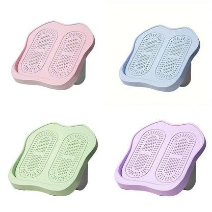 Portable Folding Stretch Board Fitness Pedal Slant Calf Ligament Trainer Tool - Blue