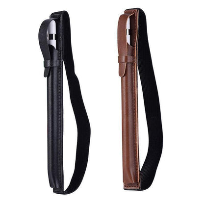 Pencil Holder Case Protective Sleeve Pouch Tablet For Apple Ipad Pen Black Brown - Brown
