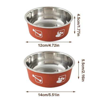 Stainless Steel Pet Bowl Hanging Cat Food Water Bowl Durable for Dogs and Cats - Blue-12cm