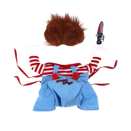 Halloween Dog Costume Pet Accessories Funny Dress Up for Small Medium Dogs - Little Devil Riding-S