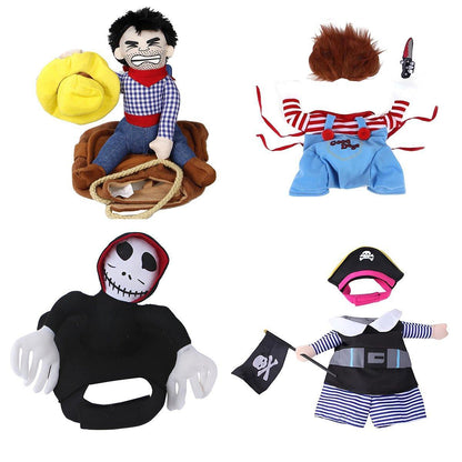 Halloween Dog Costume Pet Accessories Funny Dress Up for Small Medium Dogs - New Pirate-M