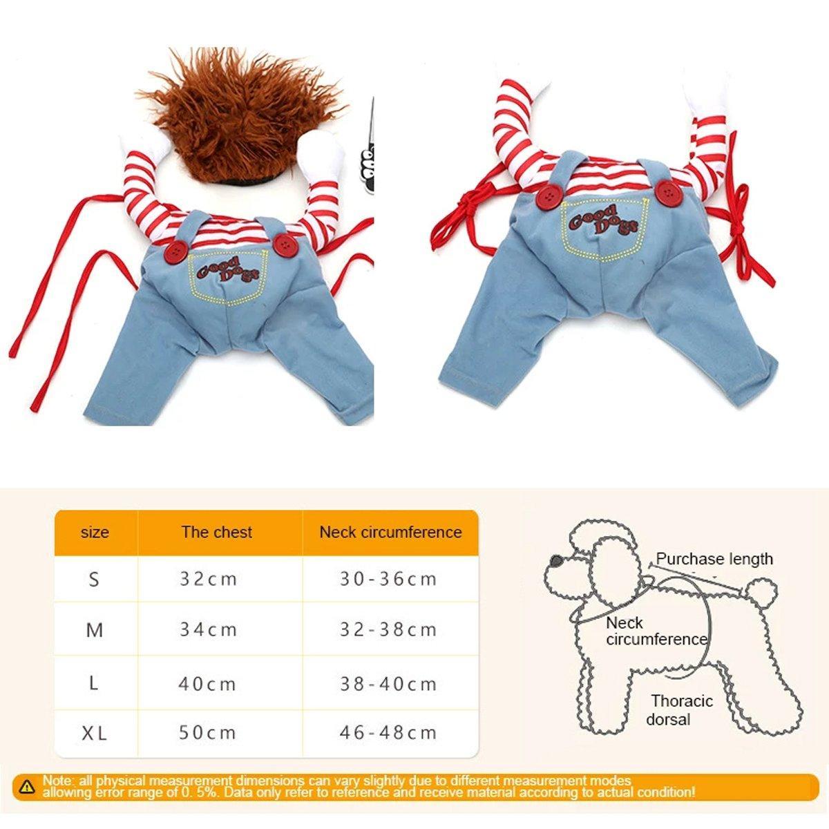 Halloween Dog Costume Pet Accessories Funny Dress Up for Small Medium Dogs - New Pirate-XL