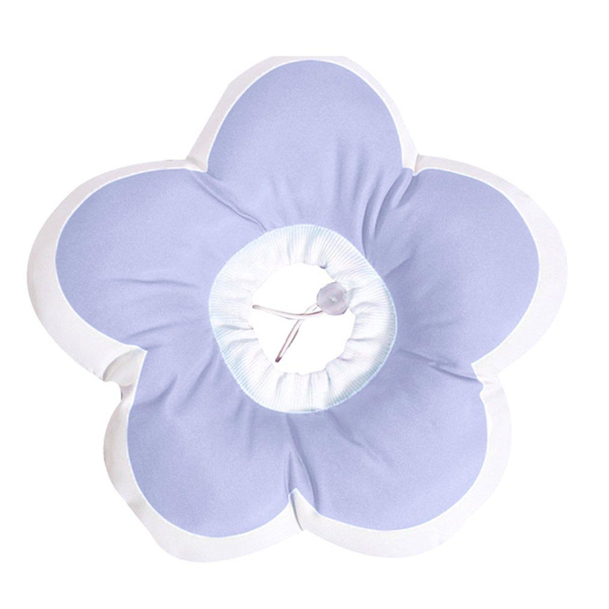 Elizabethan Cat Recovery Collar Anti Licking Pet Cone Protective Neck Ring - Purple-M