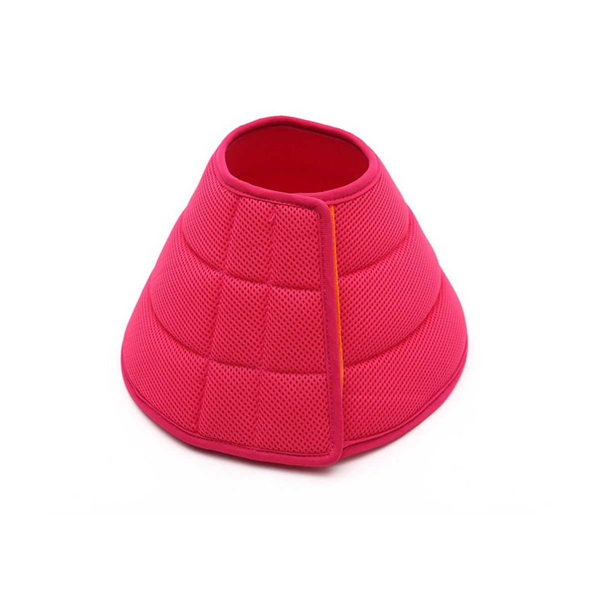 Elizabethan Collar Anti Licking Biting Pet Collar for Cats and Dogs Recovery Use - Rose Red-Size2