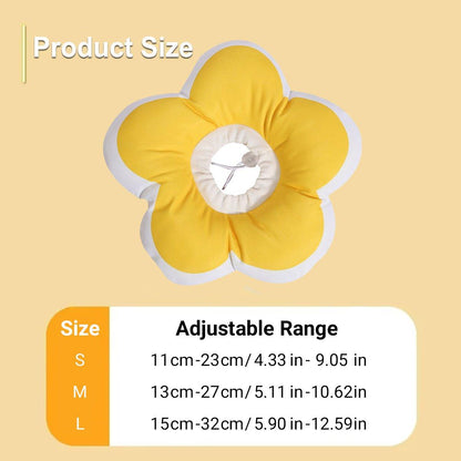 Elizabethan Cat Recovery Collar Anti Licking Pet Cone Protective Neck Ring - Yellow-M