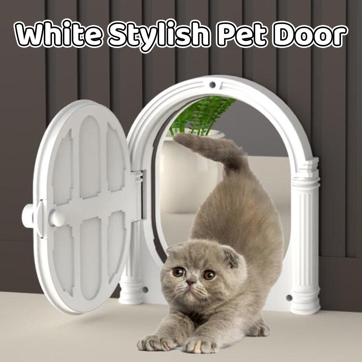 Controllable Cat Dog Door Flap for Pet House Adjustable Entry Exit Pet Door