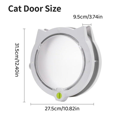 Cat Ear Pet Door for Cats and Dogs Easy In and Out Access Durable Pet Supplies - White