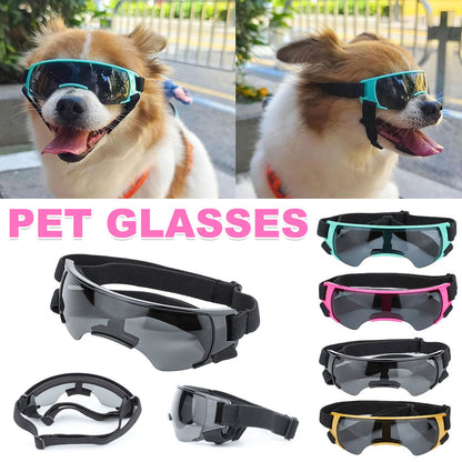 Pet Dog Sunglasses Goggles UV Eye Shield for Small Dogs Outdoor Travel Sunshade - Black
