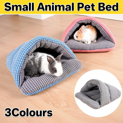 Pet Kennel Sleeping Bag Semi Enclosed Bed for Small Animals Cats and Puppies - Grey