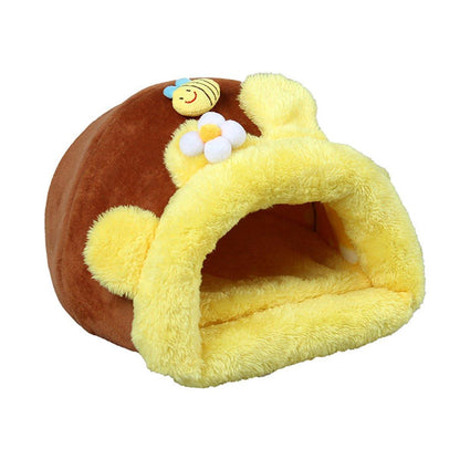 Wear-resistant Pet Bird Nest Cotton Padded Small Animal Bed Cozy Honeypot Design - S