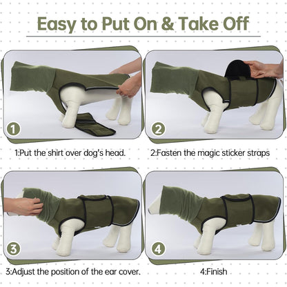 Calming Dog Vest for Stress Relief Travel Thunder Wrap Jacket for Medium Large Dogs - S