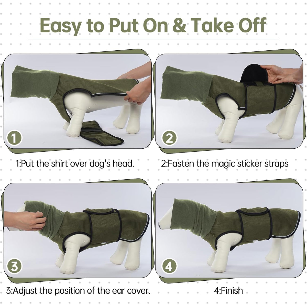 Calming Dog Vest for Stress Relief Travel Thunder Wrap Jacket for Medium Large Dogs - XL