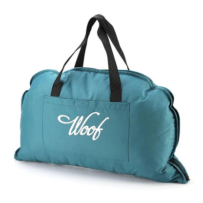 Portable Folding Pet Kennel Zippered Outdoor Dog Bed Travel Mat Waterproof - Blue Orange