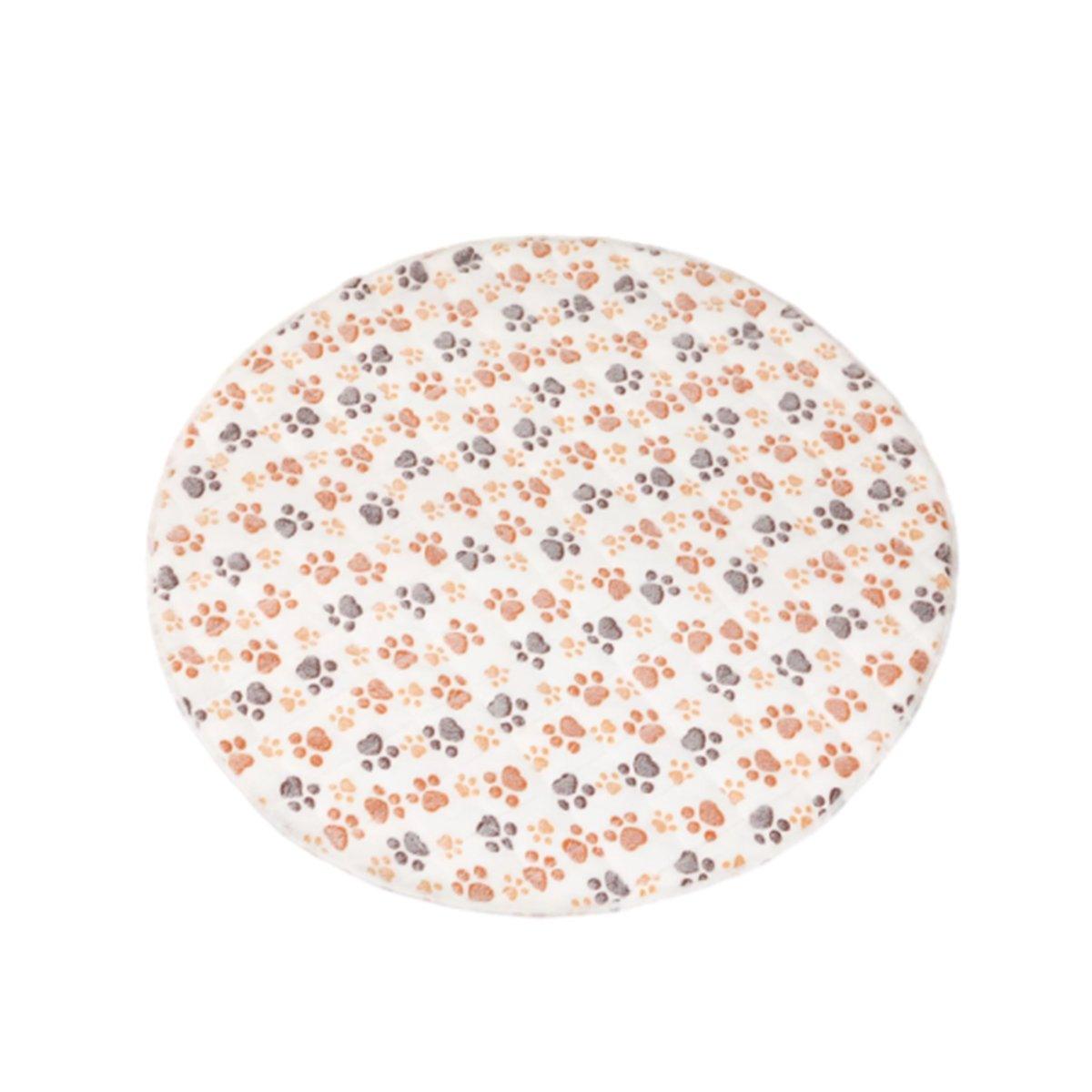 Waterproof Dog Pads Round Diaper Pads Pet Training Pads for Puppies and Dogs - Khaki-75cm