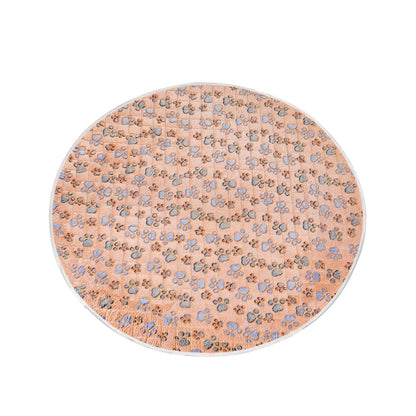 Waterproof Dog Pads Round Diaper Pads Pet Training Pads for Puppies and Dogs - Khaki-75cm